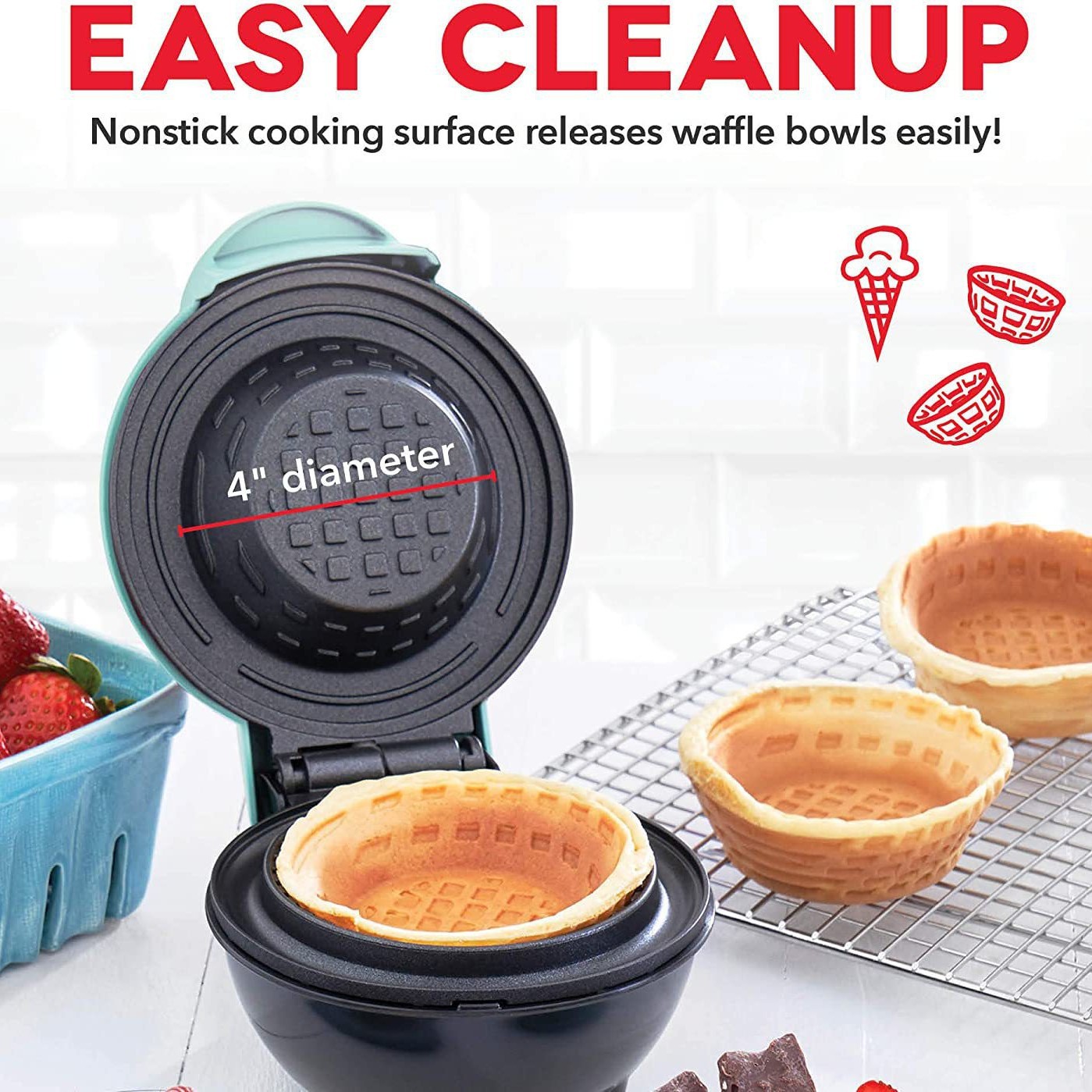 Mini máquina elétrica para faz - Mini Waffle Maker Machine avaliação e preço