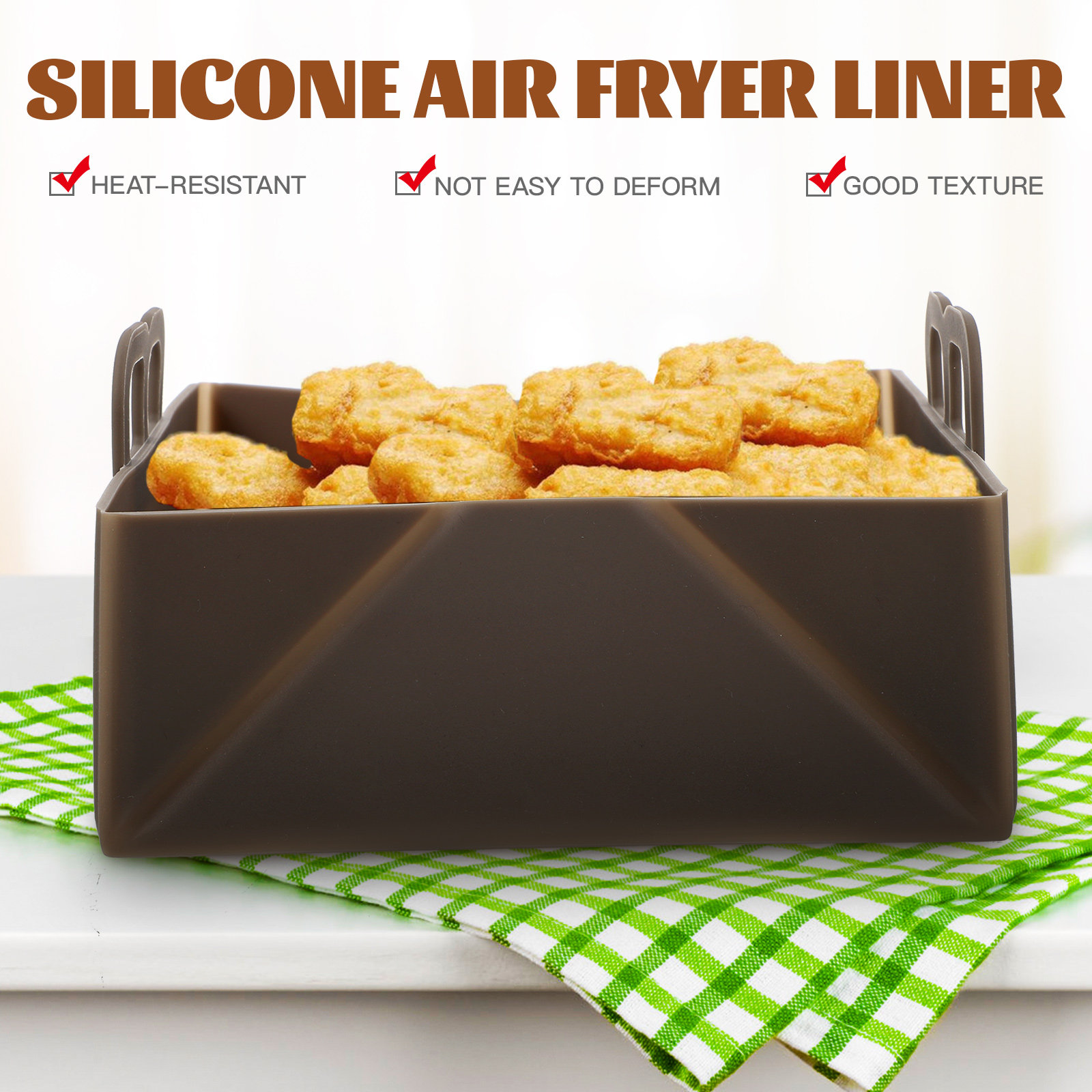 Forro de silicone para fritade - Air Fryer Silicone Pot Liner avaliação e preço